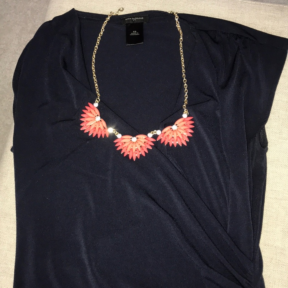 Coral and gold necklace